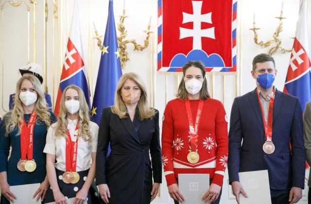 Čaputová sa poďakovala úspešným olympionikom a paralympionikom, prihovorila sa aj Vlhovej či hokejistom (video)