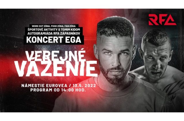 Koncert Ega, rôzne súťaže a autogramiáda. Verejné váženie RFA sľubuje skvelý program úplne zadarmo