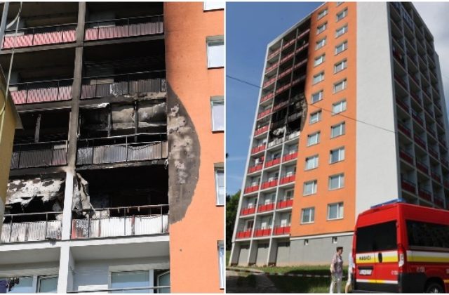 Nočný požiar v jednom z handlovských bytových domov má štyri obete (foto)