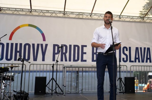 Zo státisícov občanov robíme ľudí druhej kategórie a odopierame im rešpekt a ľudské práva, uviedol na Dúhovom Pride Šimečka (foto)