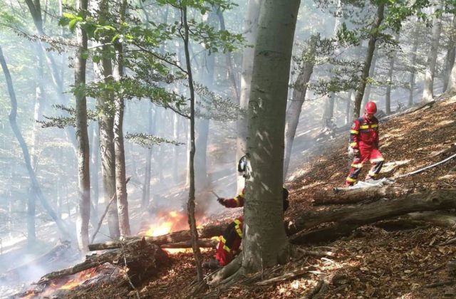 Lesný požiar v katastri obce Malá Lodina si už vyžiadal nasadenie 70 hasičov, pomáhajú aj vrtuľníky