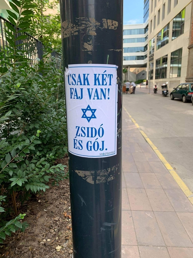 V Budapešti sa objavili provokatívne plagáty: „Sú len dve rasy, Židia  Nežidia“.  Vinia z toho Orbánov prejav