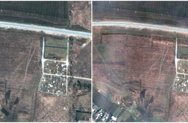 Pri Mariupoli bolo podľa satelitných snímok vykopaných vyše 1500 nových hrobov s tisíckami tiel (foto)
