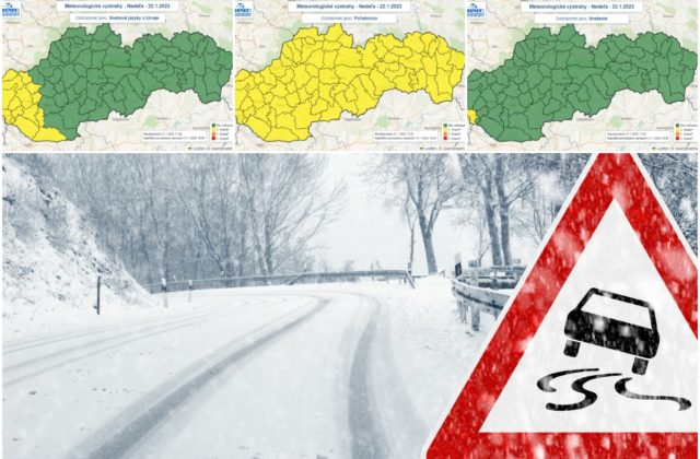 Sneženie, poľadovica aj jazyky a záveje. Meteorológovia vydali viaceré výstrahy