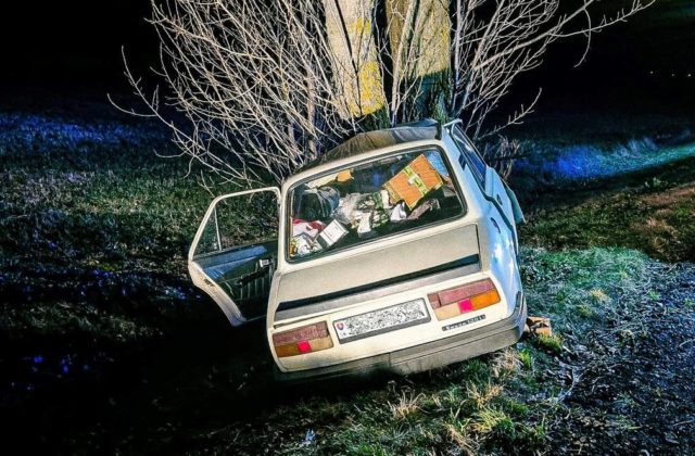 Pri obci Nesvady po náraze do stromu zahynul mladý 18-ročný vodič (foto)