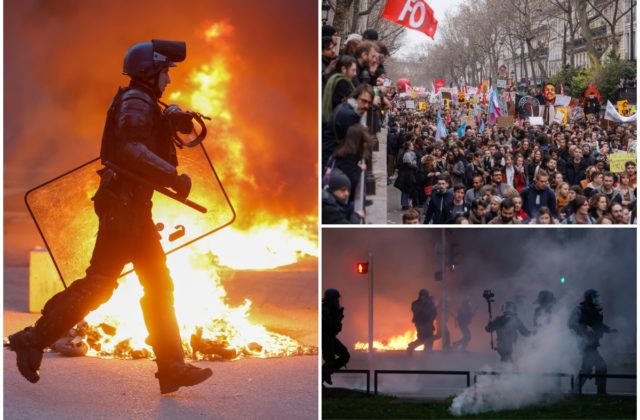 Vo Francúzsku sa opäť protestovalo proti dôchodkovej reforme, v uliciach bolo viac ako milión ľudí (video)