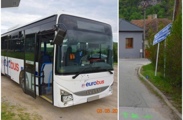 Opitý vodič autobusu nabúral aj s cestujúcimi do dopravnej značky, nafúkal viac ako dve promile