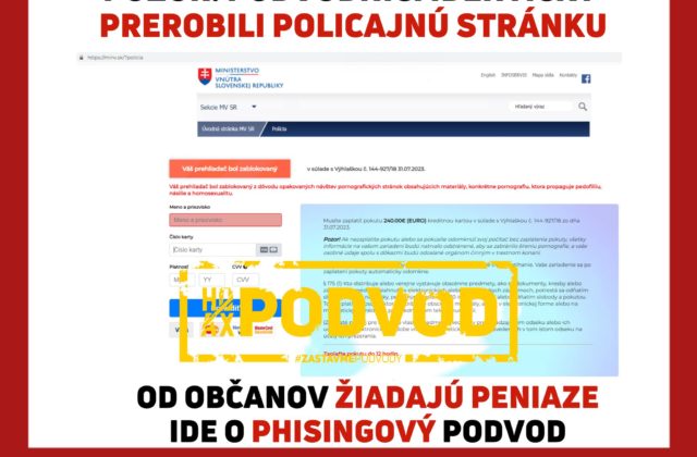 Polícia varuje pred ďalším podvodom, cieľom má byť vymámenie peňazí za sledovanie pornografického obsahu