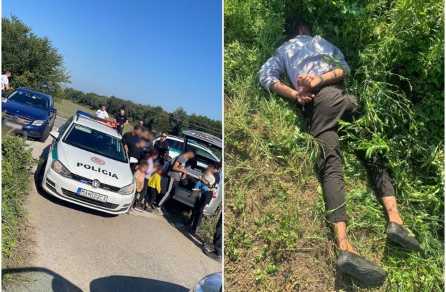 V okrese Malacky zadržali deviatich migrantov, vodiča pri úteku nezastavili ani výstrely (foto)