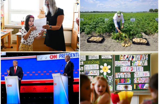Top foto dňa (28. jún 2024): Odovzdávanie koncoročných vysvedčení, predvolebná debata Bidena a Trumpa aj Deň zemiakového poľa