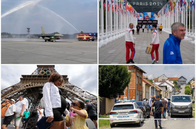 Top foto dňa (22. júl 2024): Stíhačky F-16 na Slovensku, prípravy na LOH v Paríži aj streľba v Chorvátsku