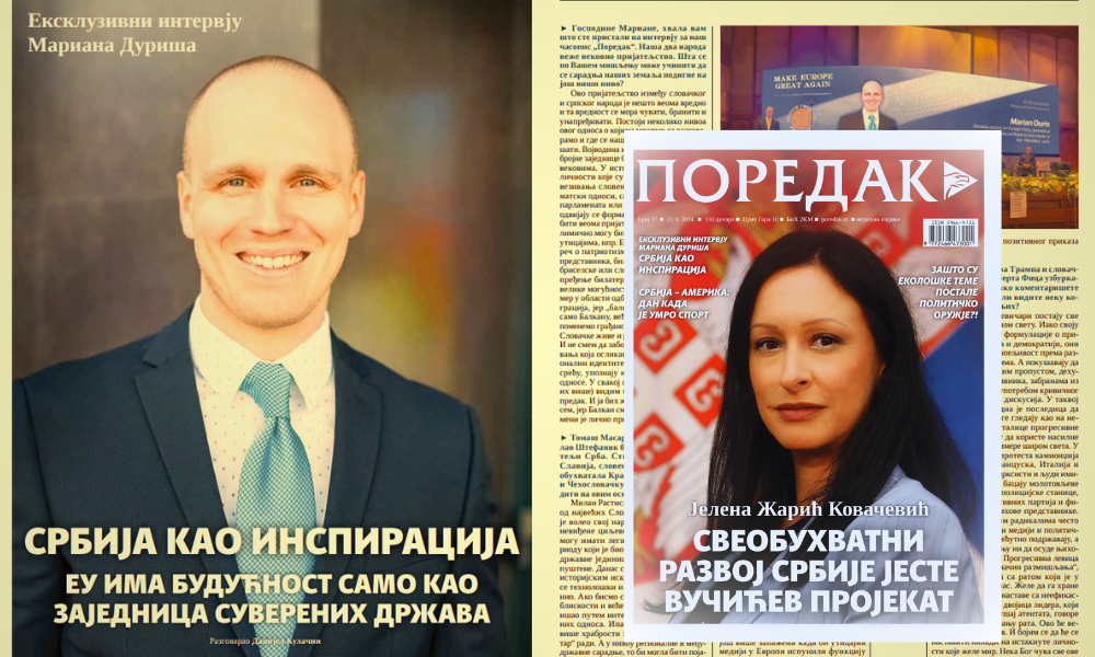 Marián Ďuriš v rozhovore pre srbský týždenník Poredak (8/2024)