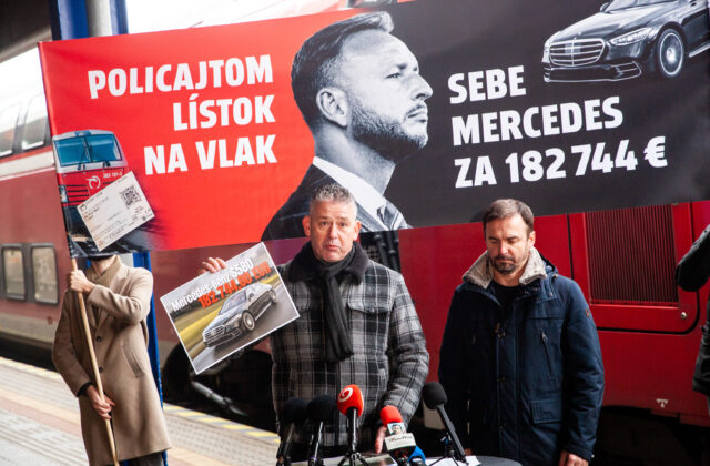 Pre policajtov lístky na vlak, sebe Mercedes za takmer 183-tisíc eur. Hnutie Slovensko kritizuje ministra Šutaja Eštoka – VIDEO, FOTO