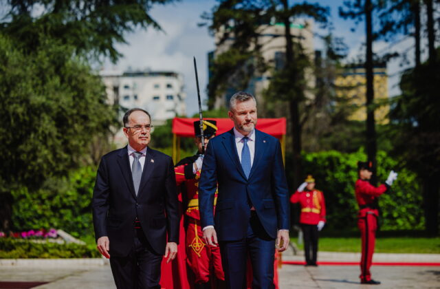 Slovensko podporuje vstup Albánska do Únie, Pellegrini hovoril s Begajom aj o výdavkoch na obranu – VIDEO, FOTO