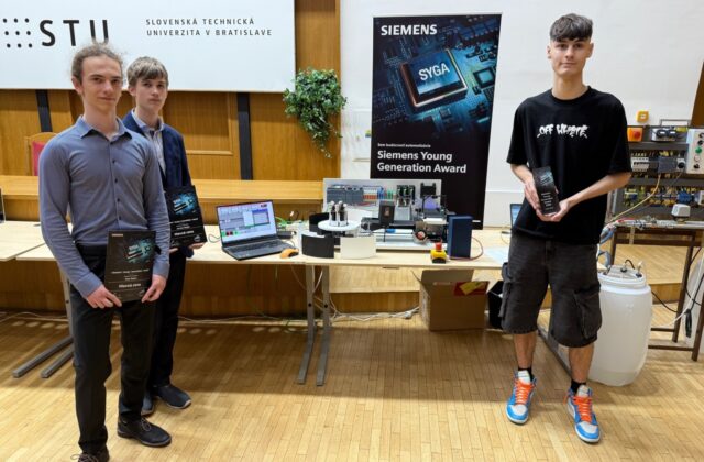 Stredoškoláci predstavili prototyp univerzálnej triediacej linky, na STU získali hlavnú cenu v súťaži SYGA 2025