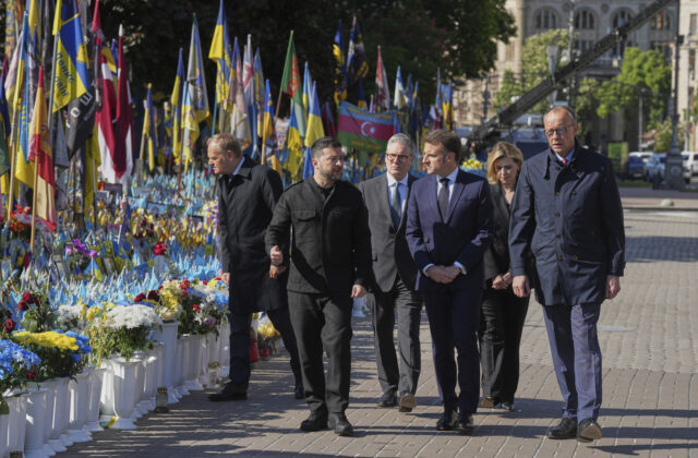 Do Kyjeva prišli lídri Francúzska, Británie, Nemecka a Poľska