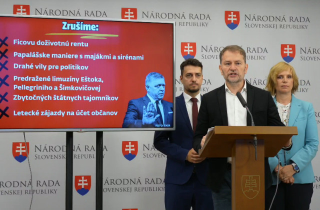 Matovič a Remišová chcú zrušiť Ficovu doživotnú rentu aj maniere s majákmi, predstavili „antipapalášsky zákon“ – VIDEO
