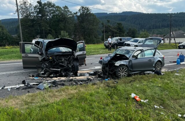 Audi sa pri Važci čelne zrazilo s Mercedesom, ani u jedného vodiča nezistili alkohol