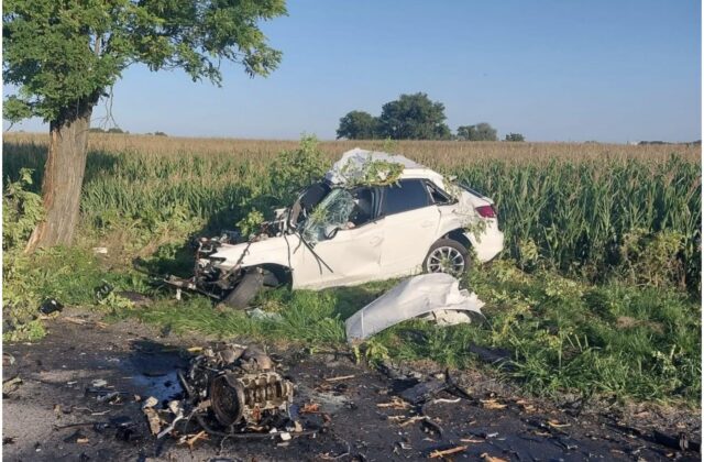 Mladý vodič neprežil náraz do stromu, motor skončil mimo vozidla – FOTO