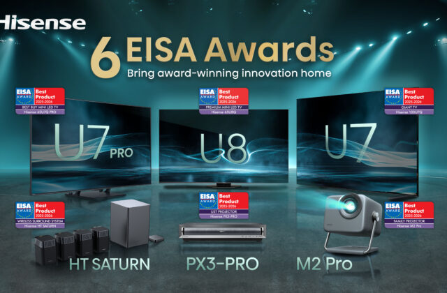 Medzinárodné ocenenia EISA Awards 2025 oceňujú úspechy spoločnosti Hisense v oblasti obrazu a zvuku