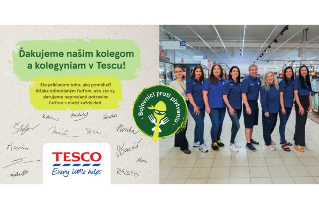 Vďaka Bojovníkom proti plytvaniu Tesco darovalo 13,4 milióna porcií jedla ľuďom v núdzi
