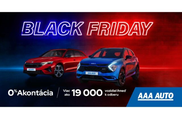 Black Friday: AAA AUTO zlacnilo 1 400 áut, zákazníci ušetria 1,2 milióna eur