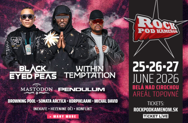 Black Eyed Peas vystúpia na festivale Rock pod Kameňom 2026