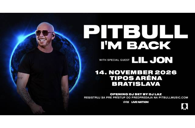 Pitbull rozširuje svoje európske turné a nevynechá ani Slovenko!