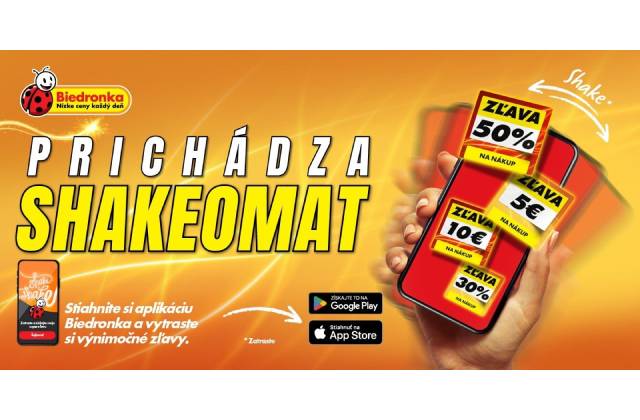 Slovensko čaká „cenotrasenie“: Fenomén Shakeomat prichádza a s aplikáciou Biedronka prináša mimoriadnu promo akciu!