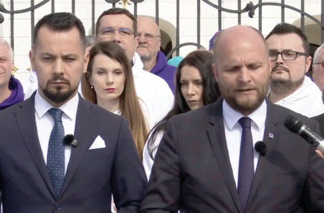 Demokrati odovzdali Pellegrinimu podpisy na referendum, chcú predčasné voľby aj zrušenie Ficovej renty – VIDEO