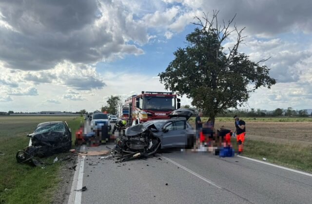 Zranené osoby po čelnej zrážke vozidiel previezli do nemocnice, cesta pri Senci je neprejazdná